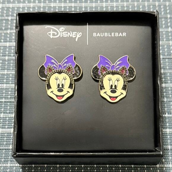 NEW | DISNEY x BAUBLEBAR | Minnie Mouse Cat Costume Stud Earrings - Picture 1 of 1
